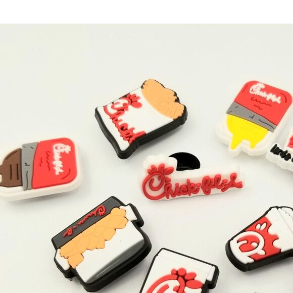 11 Piece Chick-Fil-A Fast Food Shoe Buckles Shoe Charms Decoration Accessories - Picture 3 of 3